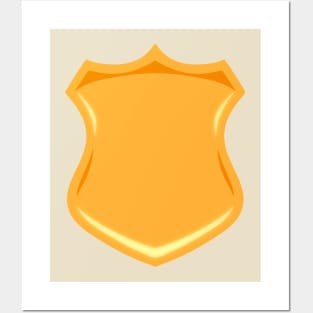 Golden shield BADGE DESIGN Posters and Art